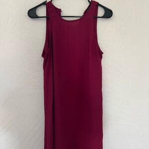 Elegant Burgundy Sleeveless Dress